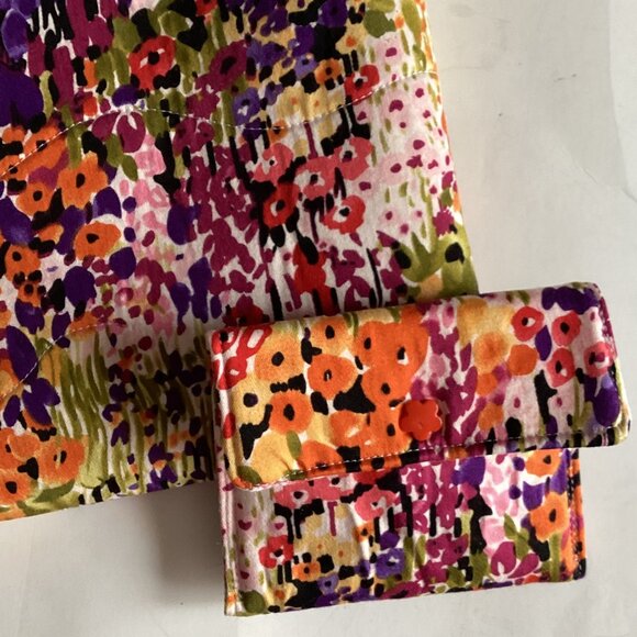 Handmade Zipper Pouch + Matching Card Holder Mini Wallet Makeup Travel Bag Gifts - Picture 2 of 5